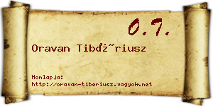 Oravan Tibériusz névjegykártya