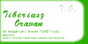 tiberiusz oravan business card